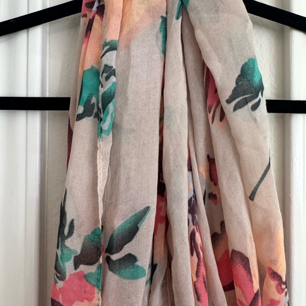 Floral Print Infinity Scarf